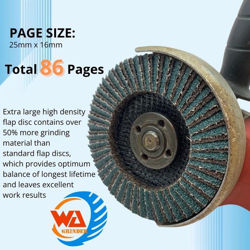 GRINDER WA 10PACK- 4 1/2" x 7/8" inch 80# Industrial Grade Heavy Duty Premium Zirconia/Alumina Jumbo Flap Disc Grinding Sanding Wheel for Angle Grinder with Aggresive Cut, Type 27 (Grit 80) - Image 4
